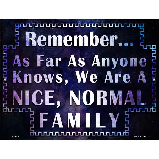 Nice Normal Family Wholesale Novelty Metal Parking Sign
