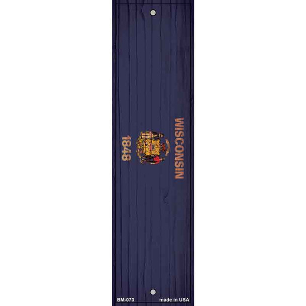 Wisconsin Flag Wholesale Novelty Metal Bookmark BM-073