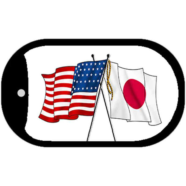 Japan / USA Flag Wholesale Novelty Metal Dog Tag Necklace