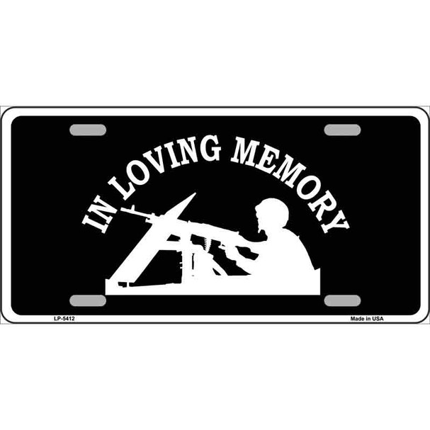 In Loving Memory Lookout Novelty Wholesale Metal License Plate