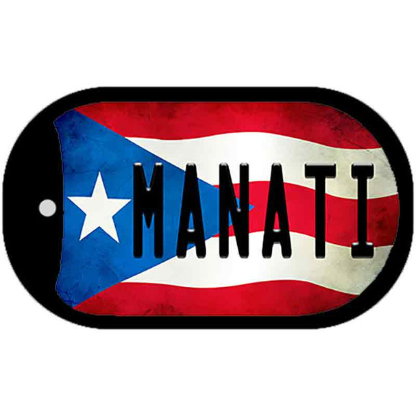 Manati Puerto Rico State Flag Wholesale Novelty Metal Dog Tag Necklace