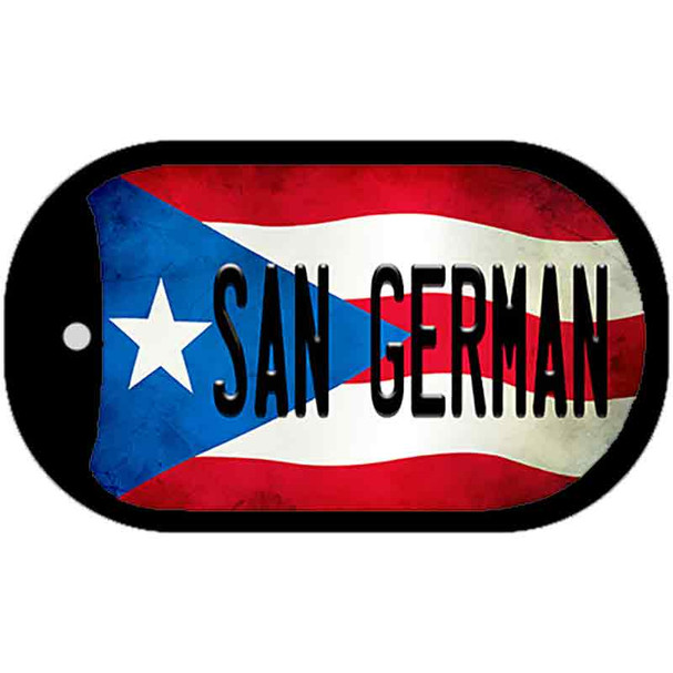 San German Puerto Rico State Flag Wholesale Novelty Metal Dog Tag Necklace