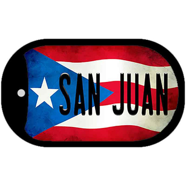 San Juan Puerto Rico State Flag Wholesale Novelty Metal Dog Tag Necklace