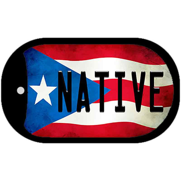 Native Puerto Rico State Flag Wholesale Novelty Metal Dog Tag Necklace