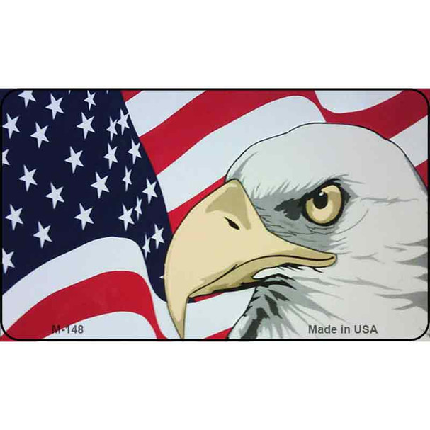 American Flag With Eagle Wholesale Novelty Metal Magnet M-148