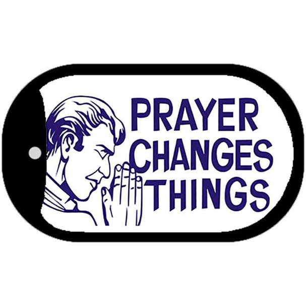 Prayer Changes Things Wholesale Novelty Metal Dog Tag Necklace