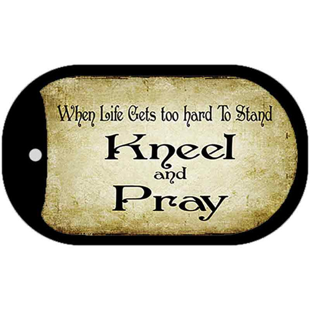 Kneel and Pray Wholesale Novelty Metal Dog Tag Necklace