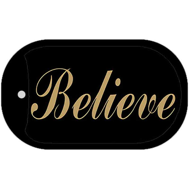Believe Wholesale Novelty Metal Dog Tag Necklace