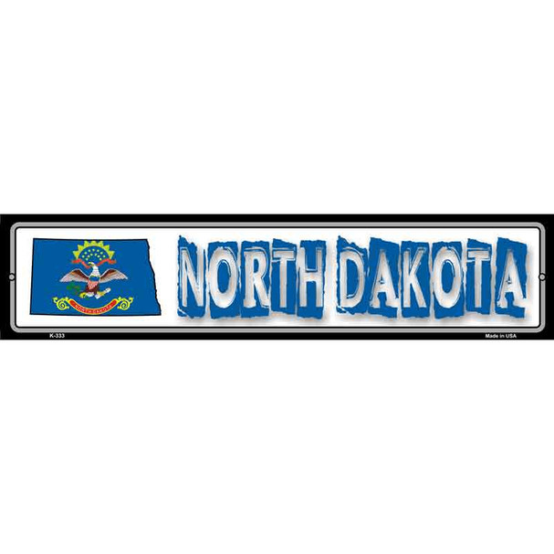 North Dakota State Outline Wholesale Novelty Metal Vanity Street Sign