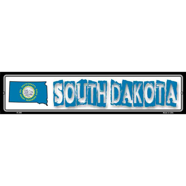 South Dakota State Outline Wholesale Novelty Metal Vanity Street Sign