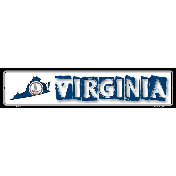 Virginia State Outline Wholesale Novelty Metal Vanity Street Sign