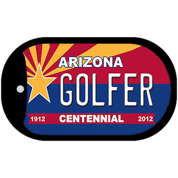Golfer Arizona Centennial Wholesale Novelty Metal Dog Tag Necklace