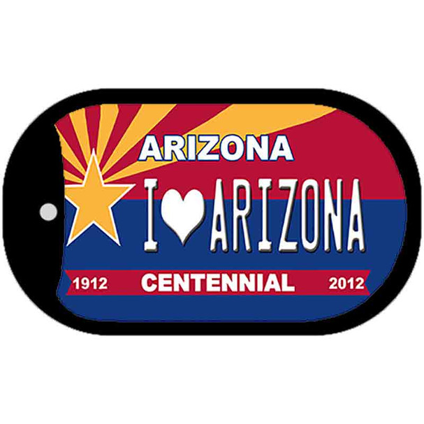 I Love Arizona Centennial Wholesale Novelty Metal Dog Tag Necklace