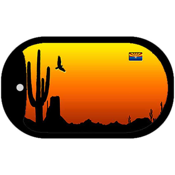 Sunset AZ Flag Arizona Western Wholesale Novelty Metal Dog Tag Necklace