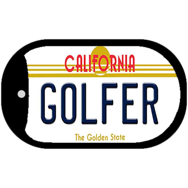 Golfer California Wholesale Novelty Metal Dog Tag Necklace