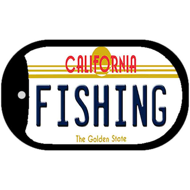 Fishing California Wholesale Novelty Metal Dog Tag Necklace