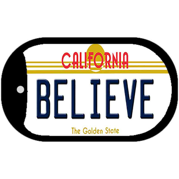 Believe California Wholesale Novelty Metal Dog Tag Necklace