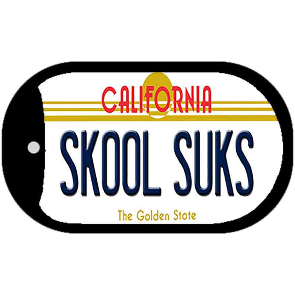 Skool Suks California Wholesale Novelty Metal Dog Tag Necklace