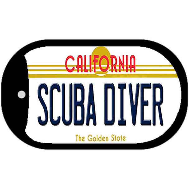 Scuba Diver California Wholesale Novelty Metal Dog Tag Necklace