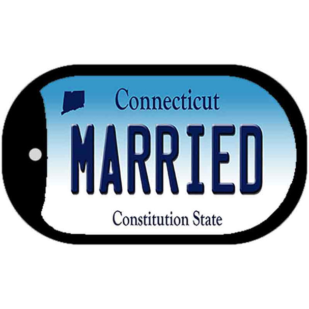 Married Connecticut Wholesale Novelty Metal Dog Tag Necklace