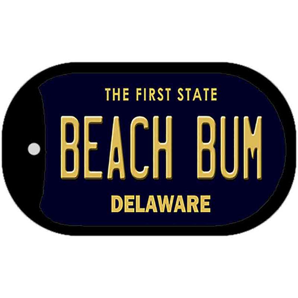 Beach Bum Delaware Wholesale Novelty Metal Dog Tag Necklace