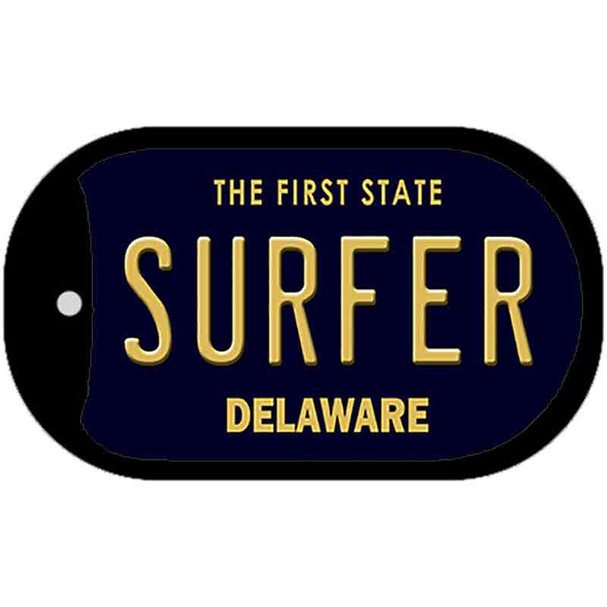 Surfer Delaware Wholesale Novelty Metal Dog Tag Necklace