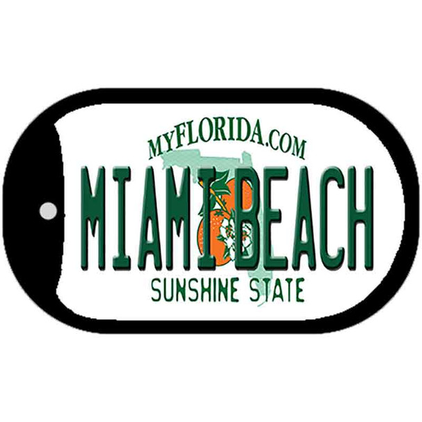 Miami Beach Florida Wholesale Novelty Metal Dog Tag Necklace
