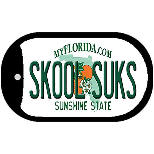 Skool Suks Florida Wholesale Novelty Metal Dog Tag Necklace