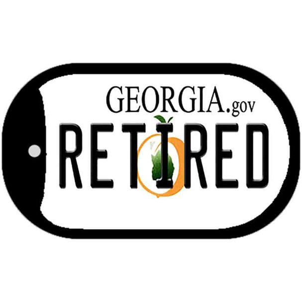 Retired Georgia Wholesale Novelty Metal Dog Tag Necklace