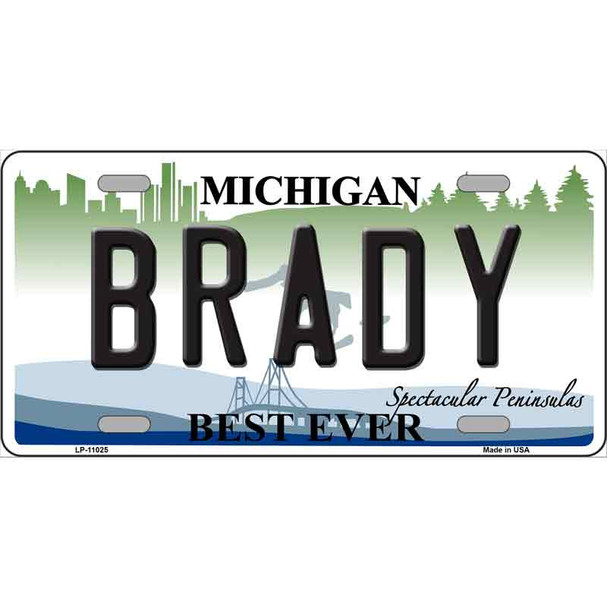 Brady Michigan Wholesale Metal Novelty License Plate