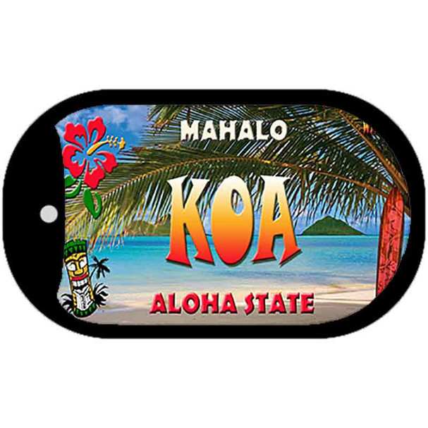 Koa Tiki Wholesale Novelty Metal Dog Tag Necklace