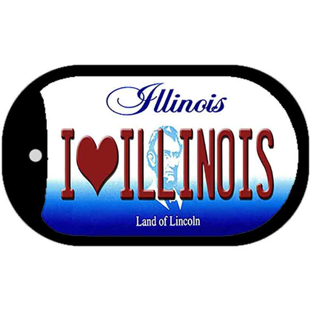 I Love Illinois Wholesale Novelty Metal Dog Tag Necklace