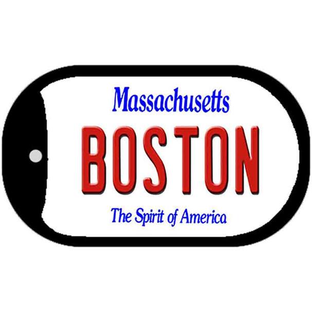 Boston Massachusetts Wholesale Novelty Metal Dog Tag Necklace