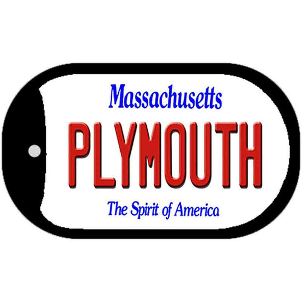 Plymouth Massachusetts Wholesale Novelty Metal Dog Tag Necklace