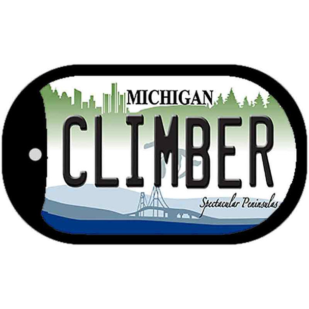 Climber Michigan Wholesale Novelty Metal Dog Tag Necklace