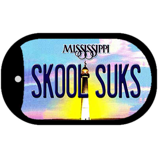 Skool Suks Mississippi Wholesale Novelty Metal Dog Tag Necklace