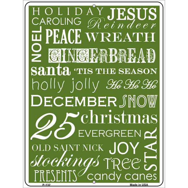 Green Holiday Wrap Wholesale Metal Novelty Parking Sign