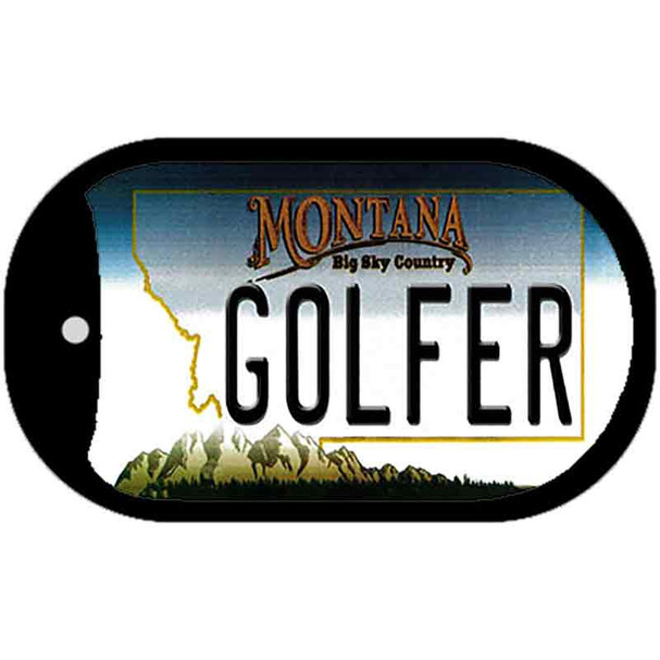 Golfer Montana Wholesale Novelty Metal Dog Tag Necklace