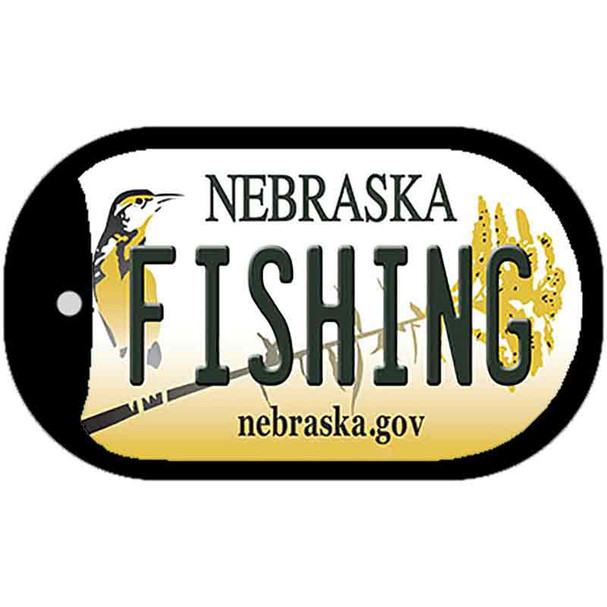 Fishing Nebraska Wholesale Novelty Metal Dog Tag Necklace