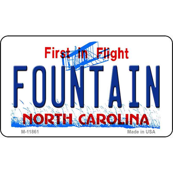 Fountain North Carolina Wholesale Novelty Metal Magnet M-11861