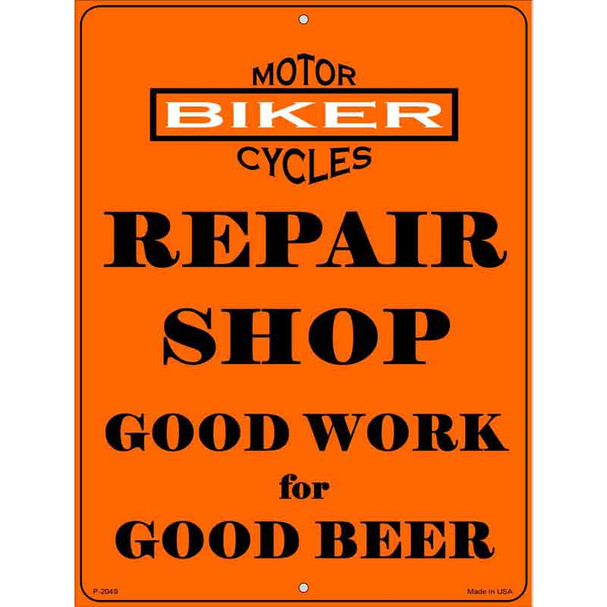 Repair Shop Wholesale Metal Novelty Parking Sign