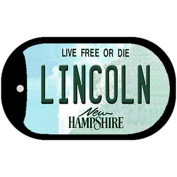Lincoln New Hampshire Wholesale Novelty Metal Dog Tag Necklace