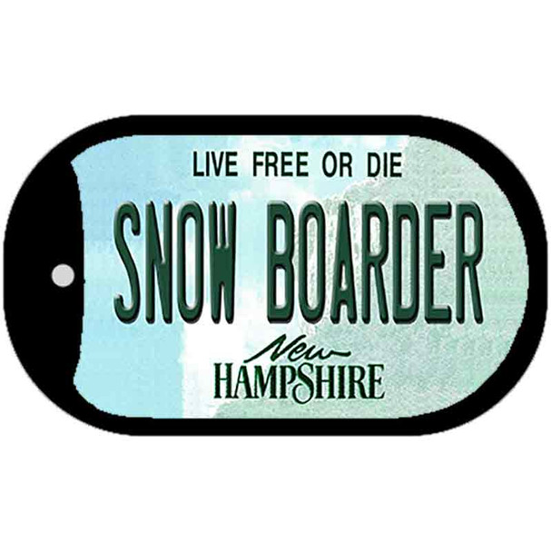 Snow Boarder New Hampshire Wholesale Novelty Metal Dog Tag Necklace