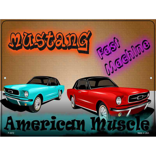 American Muscle Mustang Wholesale Metal Novelty Parking Sign