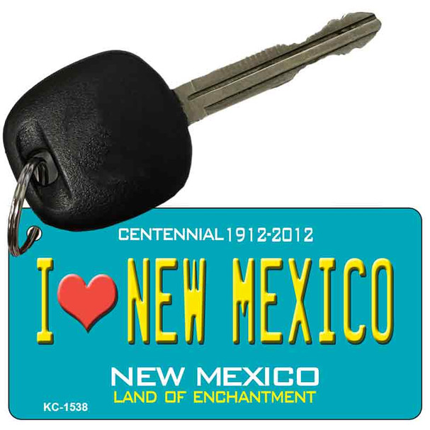I Love New Mexico Teal New Mexico Wholesale Novelty Metal Key Chain