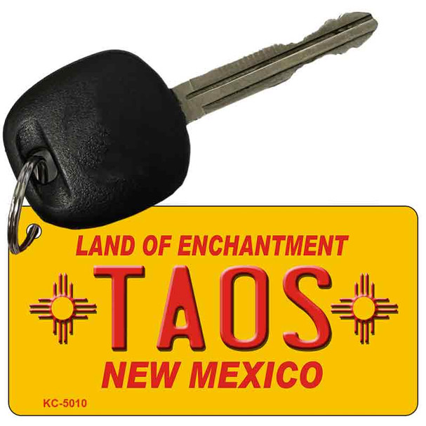 Taos Yellow New Mexico Wholesale Novelty Metal Key Chain