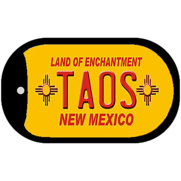 Taos Yellow New Mexico Wholesale Novelty Metal Dog Tag Necklace