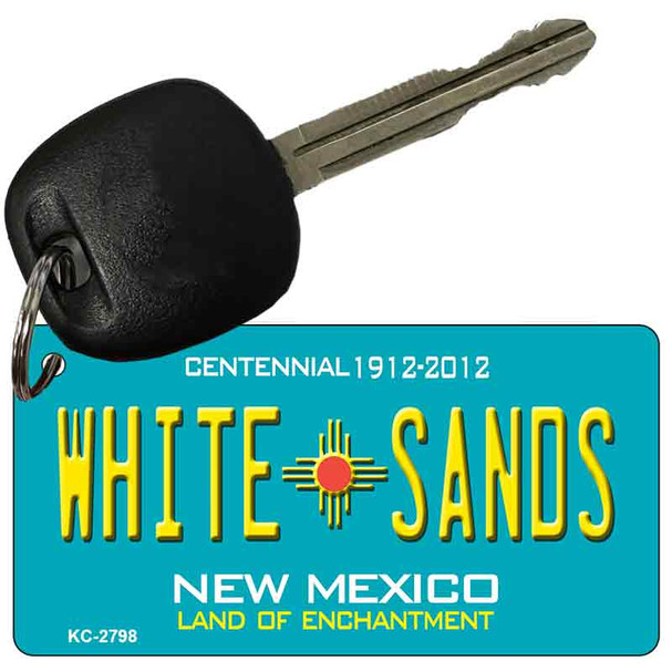 White Sands Teal New Mexico Wholesale Novelty Metal Key Chain