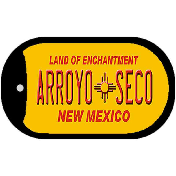 Arroyo Seco Yellow New Mexico Wholesale Novelty Metal Dog Tag Necklace