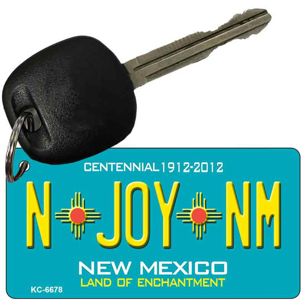 N Joy NM Teal New Mexico Wholesale Novelty Metal Key Chain